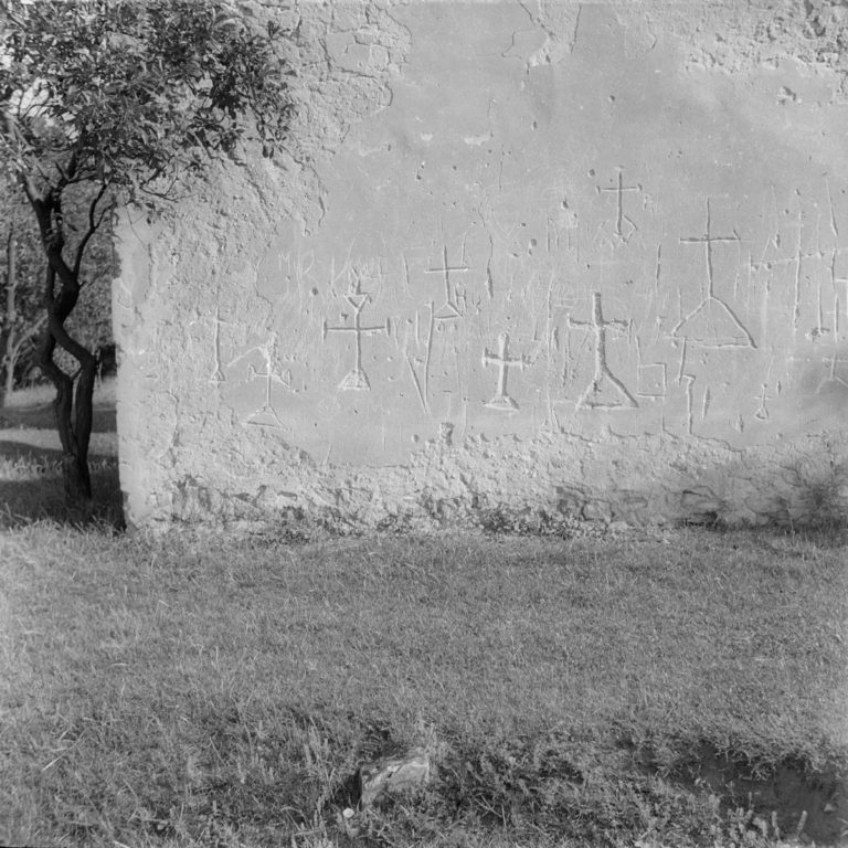Wall with crosses