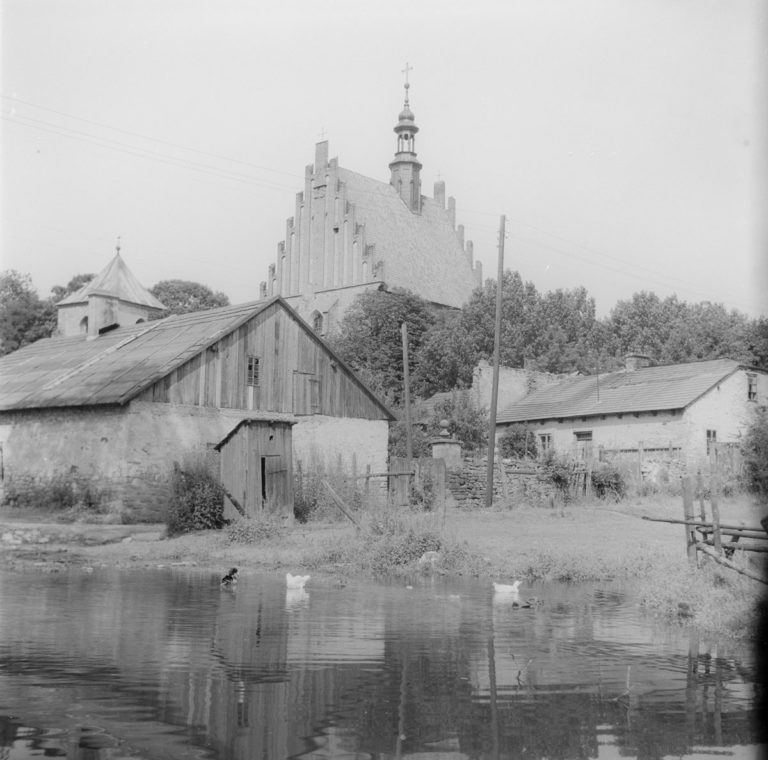View of the church from the river