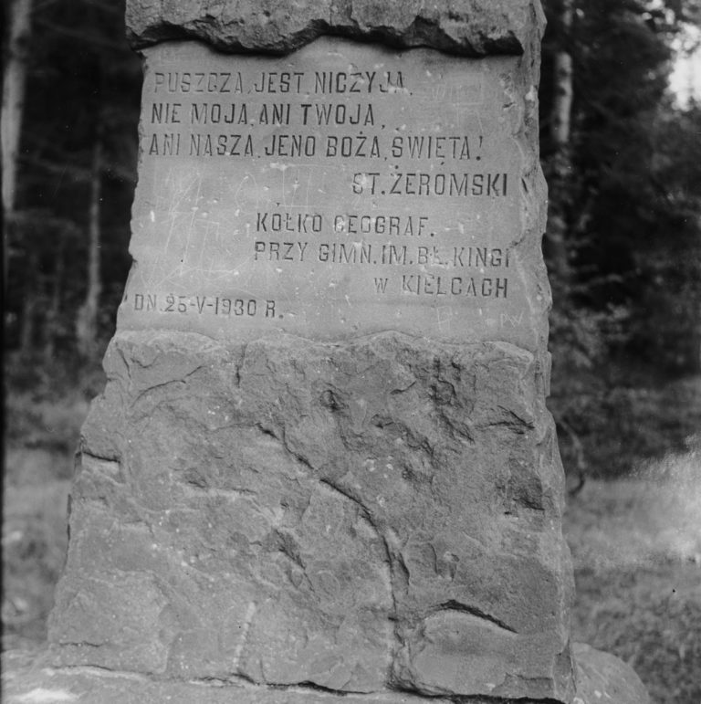 Kamień z napisem St. Żeromski