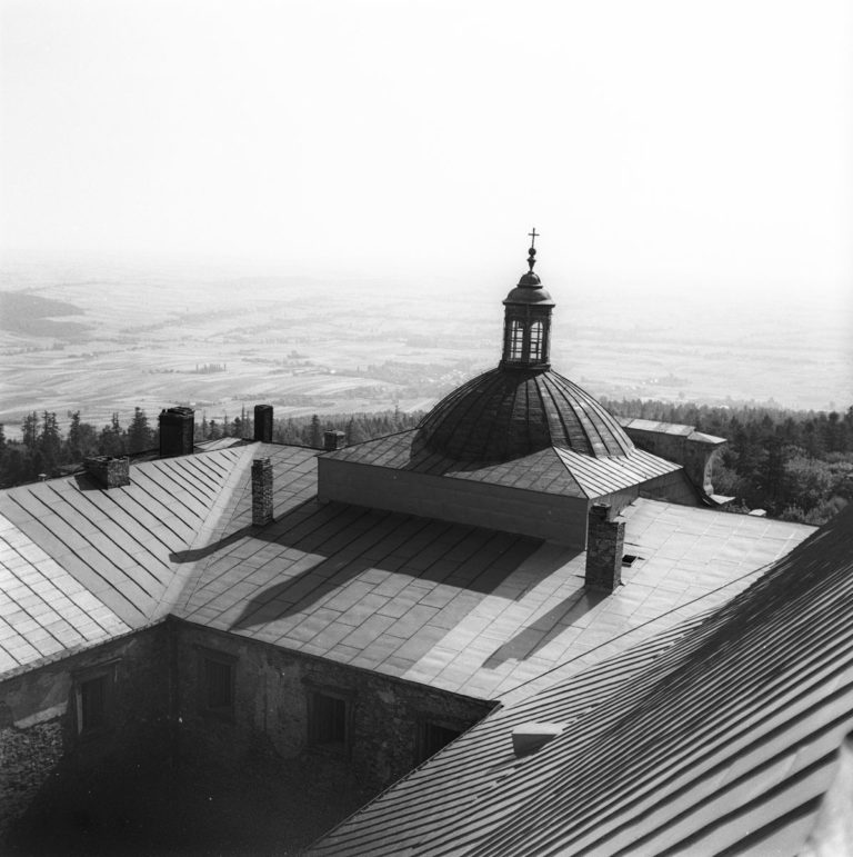 Roof of the church with a turret
