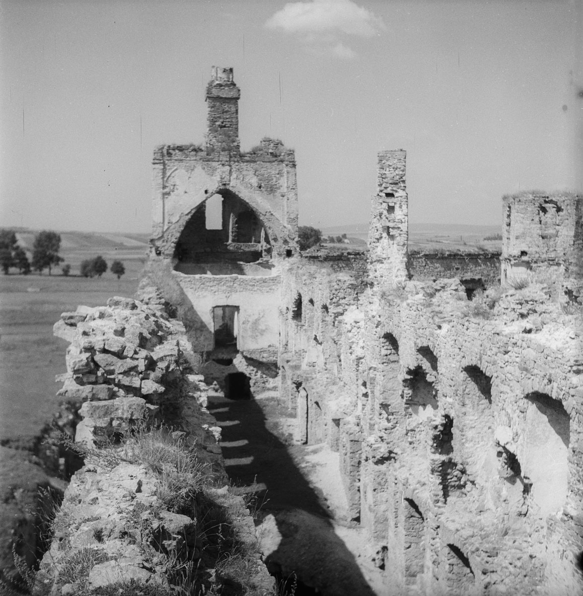 Zamek – ujęcie z góry z murów